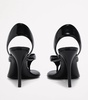 Leather Tong Heeled Sandals 90