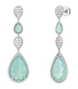 White Gold and Diamond Serpent Bohème Couleur Earrings