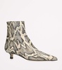 Leather Snake Print Sofia Heeled Boots 35