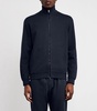 Cotton-Blend Zip-Up Sweater