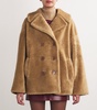 Wool Shearling Double-Breasted Coat