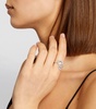 White Gold and Diamond Leaf Ring