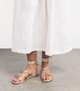 Metallic Leather Gladiator Sandals