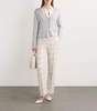 Silk-Linen Blend Check Trousers