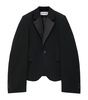 Wool-Blend Exaggerated-Sleeve Blazer