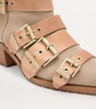 Suede Buckle-Detail Jane Boots