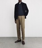 Silk-Cotton Knit Quarter-Zip Sweater