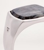 Sterling Silver Cushion Larvikite Ring