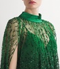 Embellished-Cape Zenon Mini Dress