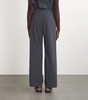 Rhinestone Pinstripe Wide-Leg Trousers