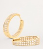 Yellow Gold and Diamond Hoop Earrings