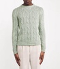 Cashmere-Silk-Blend Cable-Knit Sweater