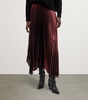 Pleated Lerin Asymmetric Midi Skirt