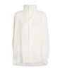 Cotton Button-Shoulder Oversized Shirt