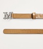 Croc-Print Monogram Belt