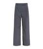 Rhinestone Pinstripe Wide-Leg Trousers