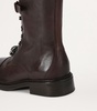 Leather Monument Strap Knee-High Boots