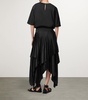 Asymmetric Kat Pleated Skirt