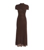 Mesh Rhinestone Midi Dress