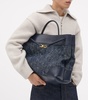 Large Denim Bouclé Andiamo Top-Handle Bag
