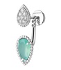White Gold, Diamond and Aquaprase Serpent Bohème Earring