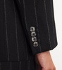 Wool-Blend Pinstripe Maron Blazer