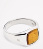 Rhodium-Plated Sterling Silver Kay Tiger Eye Ring