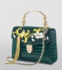 Midi Velvet Embroidered Mayfair Top-Handle Bag
