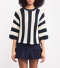 Cotton-Blend Striped Sweater