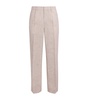 Slubbed Straight Trousers