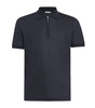 Virgin Wool Zipped Polo Shirt