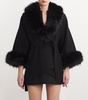 Faux Fur-Trim Joanna Cardigan