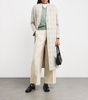Silk-Linen-Blend Check Coat