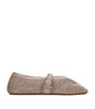 Lurex Crochet Ballet Flats