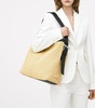 Woven T-Bar Sling Bucket Bag