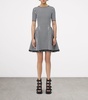 Frayed Houndstooth Mini Dress