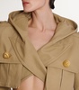 Canvas Cropped Hooded Jacket