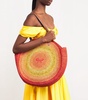 Large Raffia Round Tote Bag