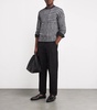 Jacquard-Striped Crew-Neck Sweater