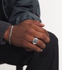 Sterling Silver Cushion Larvikite Ring