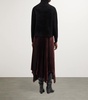 Pleated Lerin Asymmetric Midi Skirt