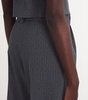 Rhinestone Pinstripe Wide-Leg Trousers