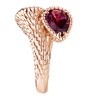 Small Rose Gold and Garnet Serpent Bohème Two-Stone Motif Ring