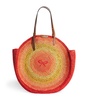 Large Raffia Round Tote Bag