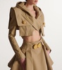 Canvas Cropped Hooded Jacket