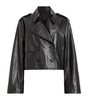 Leather Cropped Hendry Trench Coat