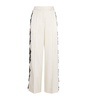 Lace-Trim Wide-Leg Trousers