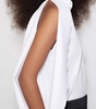Cotton Balloon-Sleeve Shirt