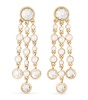 Pearl and Rhinestone Chandelier Earrings