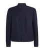 Linen-Blend Bomber Jacket